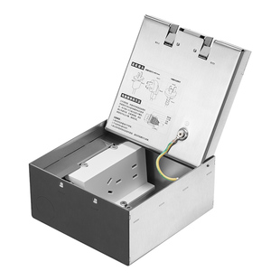 公牛地插座隐形嵌入式地板隐藏超薄防水纯平不锈钢型网线地面插座