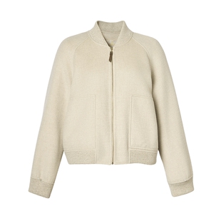 【羊毛羊绒】珂思商场同款松弛廓形短款毛呢外套女2025秋季新款