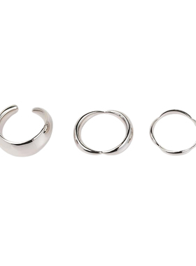 雕塑感轻奢精致高级感戒指三件套