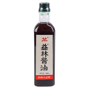益林酱油360天双晒头道鲜500ml装省级非遗老字号烹饪炒菜包邮