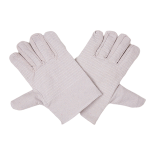 全衬24线电焊工业帆布手套劳保工作防滑耐磨工地加厚双层大号防护