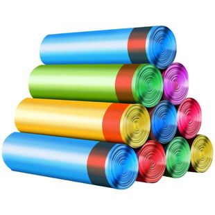 抽绳式垃圾袋黑色中大号加厚特厚背心手提穿绳彩色塑料袋子批发价