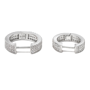 GRGR S925 纯银满钻耳圈男女嘻哈耳钉大号ins同款耳饰潮  hiphop