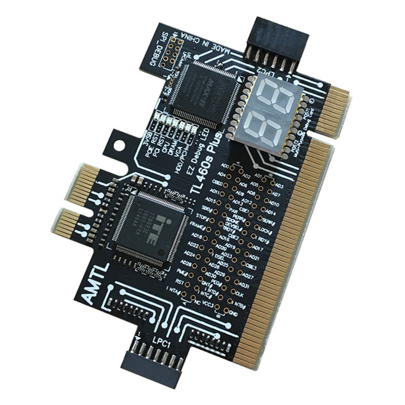 TL460多用途调试卡电脑PCI E测试卡LPC DEBUG诊断卡自动识别主板