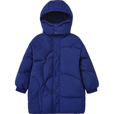 英氏儿童羽绒服中长款冬季加厚保暖中大童外套男女童冬新款超韧绒