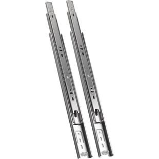 固特三节不锈钢抽屉轨道缓冲阻尼静音导轨键盘托橱柜加厚滑道滑轨