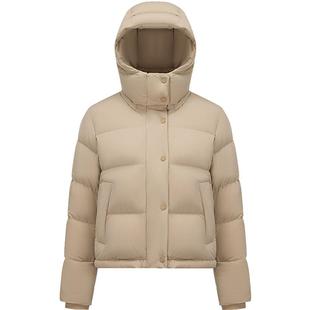 波司登冬季新款柔软弹力舒适小个子时髦截短羽绒服女保暖连帽时尚