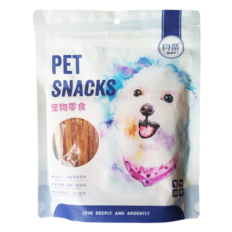 狗狗零食鸡胸肉切丝400g宠物鸡肉干泰迪小型幼犬解馋磨牙棒鸡肉条