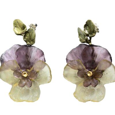 小众植物花卉超仙高级感耳钉