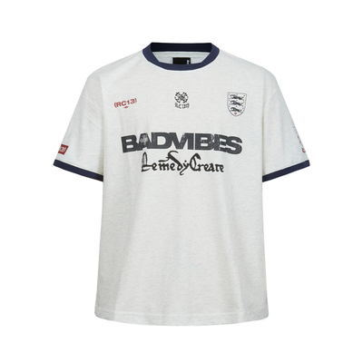 Remedy 美式复古运动球衣风短袖T恤男女宽松圆领字母印花上衣体恤