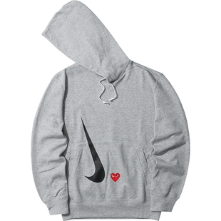 IT CDG PLAY COMME des GARÇONS川久保玲男连帽卫衣爱心刺绣印花