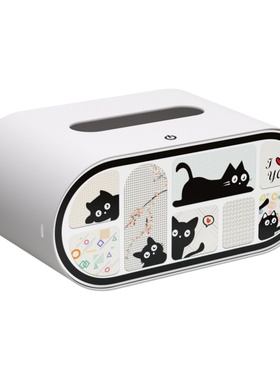 创意小猫灯光纸巾盒摆件