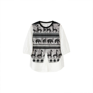 李子木先生宽松显瘦T恤女款上衣2026春夏新款百搭减龄假两件小衫