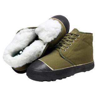 征峰解放鞋保暖胶鞋民工男女工地棉胶鞋劳动劳保黄球鞋防滑耐磨