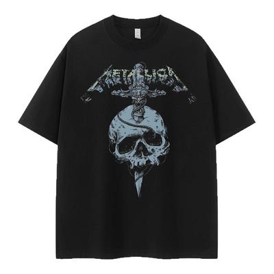 Metallica美式休闲骷髅常规T恤