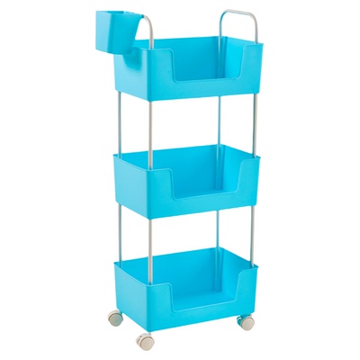 可移动书架桌下书包置物架零食车