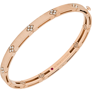 【节日礼物】ROBERTO COIN/珂瑛LOVE IN VERONA18k玫瑰金拉丝手镯