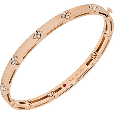 ROBERTOCOIN玫瑰金钻石手镯