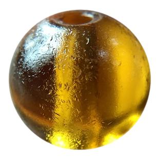 清代官造宫廷御用古法老琉璃散珠 琥珀金10mm标本级单珠朝珠DIY