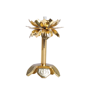 合金莲花灯芯架家用供佛灯油灯点香油食用油长明灯盏供奉酥油灯座