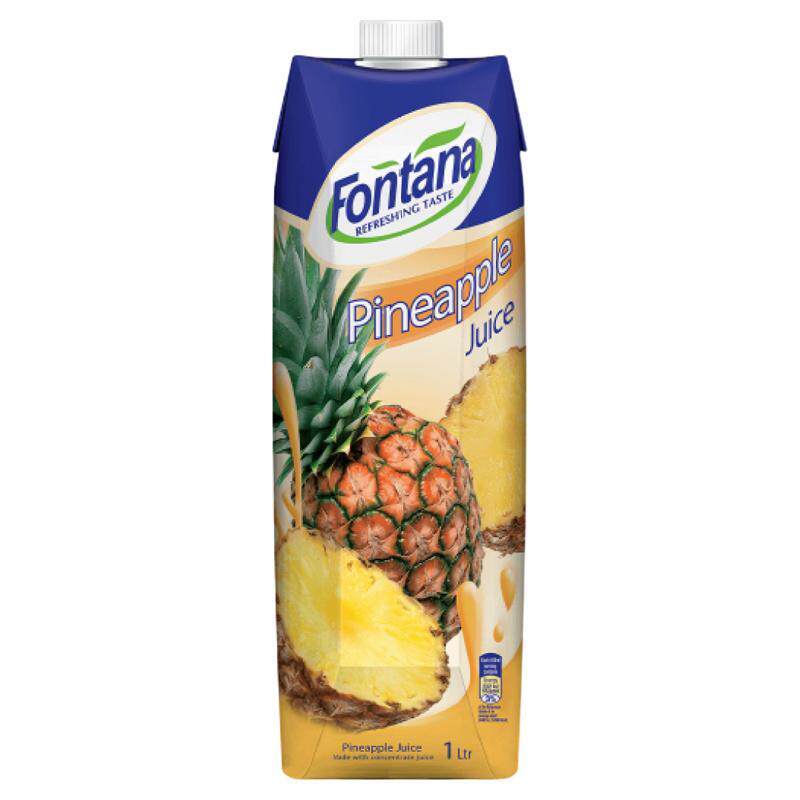 Fontana芳塔娜菠萝汁塞浦路斯进口果汁凤梨汁1L*3大瓶饮料可调酒