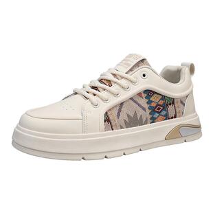 男鞋2026新款夏季透气潮牌百搭刺绣板鞋男生运动休闲增高帆布潮鞋