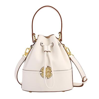 迪艾宝新款真皮水桶包单肩斜挎包