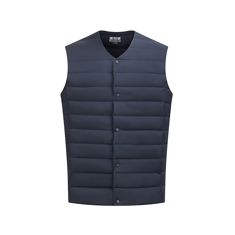 波司登羽绒服内搭马甲短款V领
