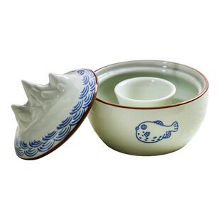 梅林笔庄火锅砚台陶瓷带盖墨碟墨盒墨池双圈保湿不干墨初学书法专用学生多功能文房毛笔墨水保湿笔洗笔搁墨台