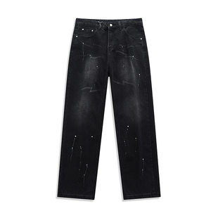 WASSUP美式水洗渐变色复古牛仔裤男款原创高街直筒休闲垂感阔腿裤