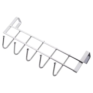 厨房吊柜下挂毛巾挂挂衣钩橱柜门厨柜用置物架专用五连挂架内挂钩