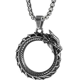 维京神话世界之蛇衔尾蛇吊坠蛇形项链男潮饰品欧美男款个性配饰