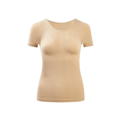 无痕高弹力短袖美背打底衫上衣薄款塑身美体修身女士收腹背心内衣