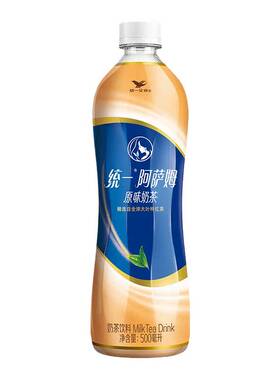 统一阿萨姆奶茶原味奶茶红茶500ml 瓶装整箱下午茶饮料饮品