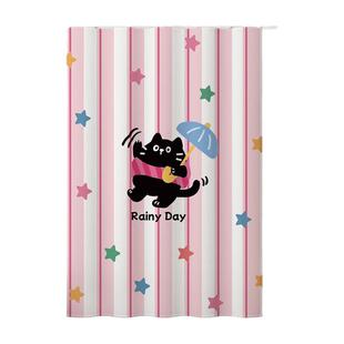 儿童房窗帘遮光2026新款免打孔滑轨男女孩卧室飘窗遮阳短布帘卡通