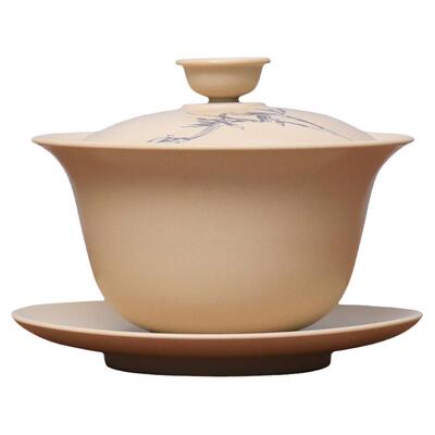 180ml白泥亚亮盖碗功夫茶壶茶碗