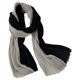 2.2米加长棉麻围巾女秋冬纯色亚麻丝巾春夏细长条护颈纯棉围脖男