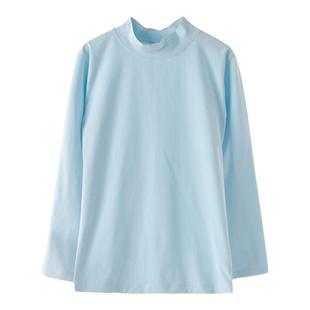 青少年男大童半高领打底衫 男孩纯棉秋衣保暖单件上衣 春秋款上衣