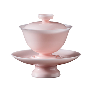 妙莲天香 陈鹏程大师 手拉坯孩儿红三才盖碗单个高档泡茶专用茶具