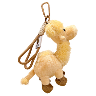 毛绒骆驼钥匙扣可爱甘肃敦煌沙漠骆驼旅游社创情侣包包挂件小礼品