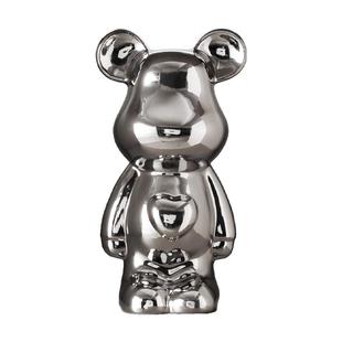 轻奢高档电镀陶瓷摆件组合套装客厅酒柜电视柜装饰品桌面玄关摆件