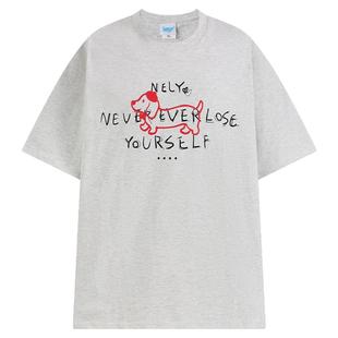 短袖男生夏季t恤新款美式夏天潮牌半袖宽松重磅纯棉上衣体恤男款