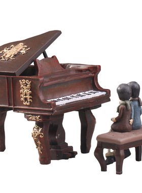 钢琴吉他模型装饰品小摆件怀旧