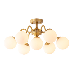 卧室吸顶灯法式2025新款美式客厅书房餐厅吊灯中古风创意全铜灯具