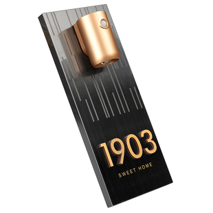 入户门牌号高级感轻奢创意家用感应灯发光不锈钢标识牌定制家庭别墅民宿酒店数字号码房号牌免打孔自粘贴定做