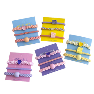 儿童高弹力耐用皮筋女童扎头发头绳小女孩高级感发圈皮套头饰发绳