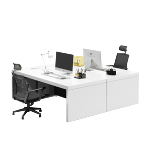 办公电脑桌简约现代老板桌椅组合双人面对面办公室女士医美咨询桌