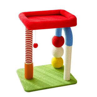 多彩猫爬架猫抓板一体家用小户型猫窝不占地剑麻磨爪耐抓逗猫玩具