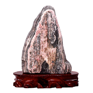 天然泰山石原石办公室摆件室内室外景观石补角镇宅风水房间工艺品