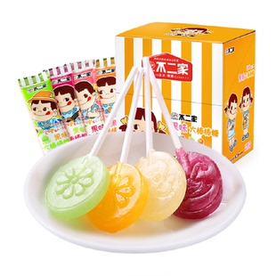 不二家果味大棒棒糖28支装儿童安全纸棒糖果零食独立包装